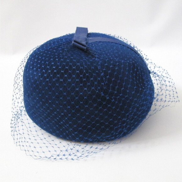 Peachbloom Velour Merrimac Body Women\'s Hat Size Medium Cobalt Blue Netting main image 6
